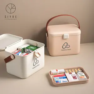 1pc Plastic Medicine Storage Box, Modern Portable Medicine Storage Box For  Home