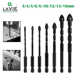 LAVIE Four Bladed Drill Bit Hex Shank Metric Jobbers Length For Ceramic <b>Tile</b> <b>Sheet</b> Metal Nonferrous Metals - Product Image 5