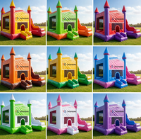 Château gonflable avec écran de projection, maison de saut gonflable pour enfants, PVC, dessin animé, gonflable, extérieur, saut