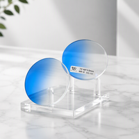 Lentille optique HMC Weishuo WS-101 MR8 en deux parties, couleur personnalisée, indice élevé 160, résine teintée bleu foncé, vente en gros, usine OEM ODM