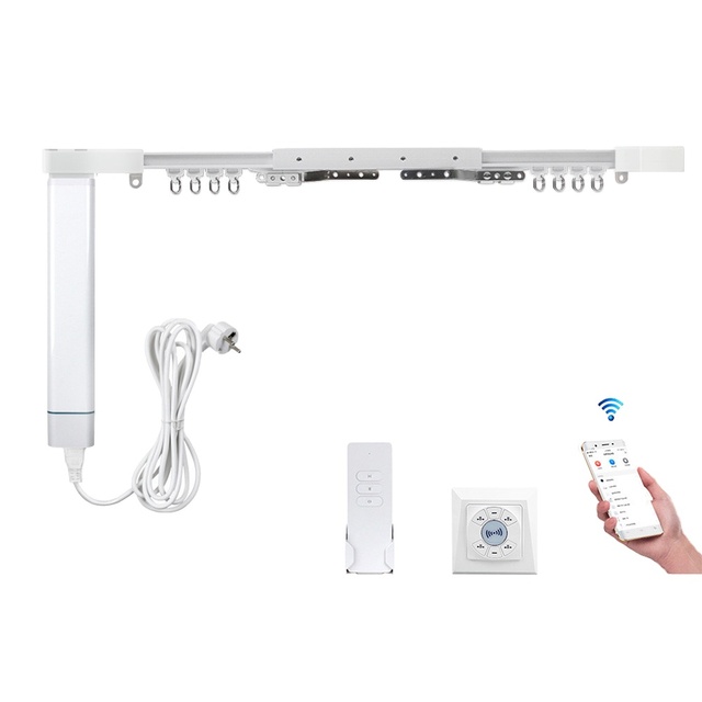 Zemismart Tuya WiFi Smart Electric Curtain Motor Motorized Curtains Motor With Track Work for Alexa Google Smart Home Products