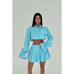 Ensemble de robes Jila Club bleues, mini-jupe et haut assorti - Product Image 3