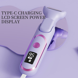 เครื่องโกนขน 5 in 1 สำหรับผู้หญิง แบบชาร์จไฟได้ หน้าจอ LCD ช่องเสียบ Type C หัวโกนหลายแบบ กำจัดขนบนใบหน้าและร่างกาย สำหรับขาและรักแร้ - Product Image 3