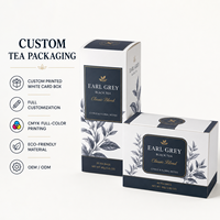 Boîte intérieure SBS écologique 350 g/m² en carton blanc pour thé de qualité supérieure, thé Earl Grey, emballage de carton, présentoirs de vente au détail