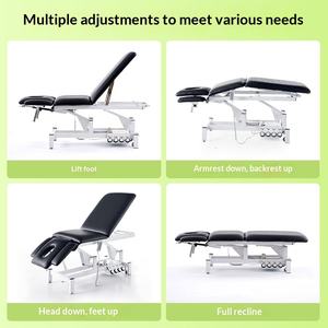 Meja Pijat Elektrik Bermotor Ganda Bersertifikasi CE, Tempat Tidur Fisioterapi yang Dapat Disesuaikan untuk Terapi Fisik dan Perawatan Rehabilitasi - Product Image 4