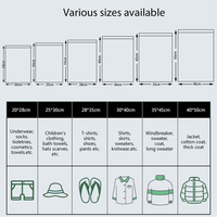 Sacs refermables en PE réutilisables pour vêtements, maillots de bain, emballage étanche avec fermeture éclair noire givrée, personnalisables