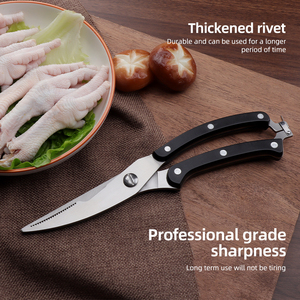 <span class=keywords><strong>Ciseaux</strong></span> de cuisine multifonctionnels en acier inoxydable, best-sellers, pour couper le poisson, la viande, les os, les fruits de mer - Product Image 5