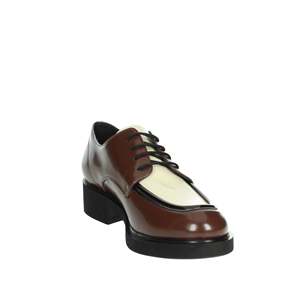 Zapatos de Vestir de Cuero Marrón Oxford para Mujer Donna Serena, Tacón de 39 cm - Product Image 5