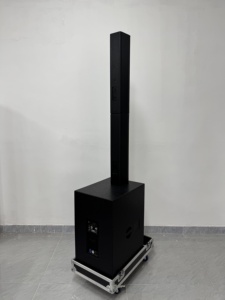 Großhandel 1200W Professioneller Outdoor-Holzlautsprecher DSP BT TWS Mischverstärker <span class=keywords><strong>Array</strong></span> Aktiv 2* 12 Zoll Sub PA Säulenlautsprecher - Product Image 5