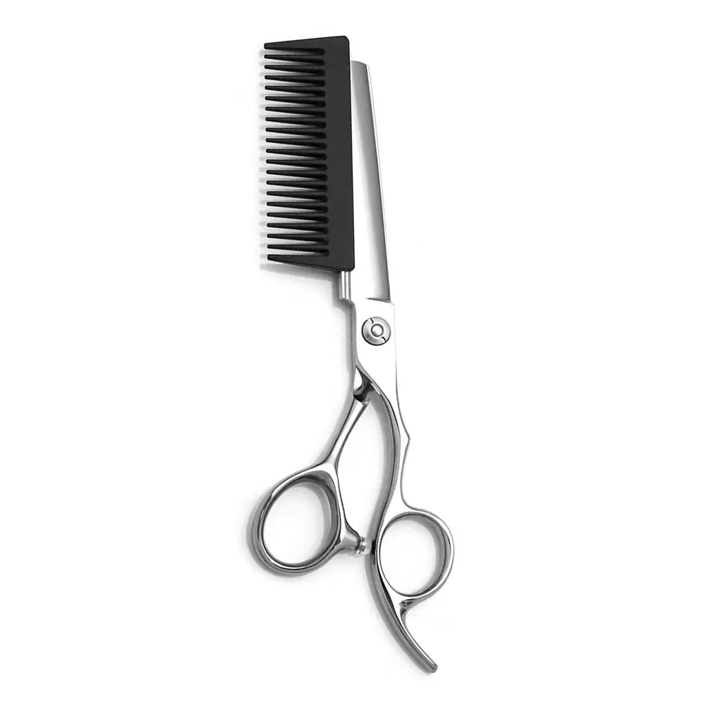 MJ 6 inches high quality professional hair scissors cut flat teeth cut thin family barber's hair cut tool kit