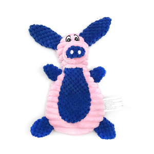Jouets en peluche pour animaux de compagnie-Adorable petit lapin et cochon en velours de lin, doux et durable, pour chiot à mâcher et jouer à l'intérieur - Product Image 6