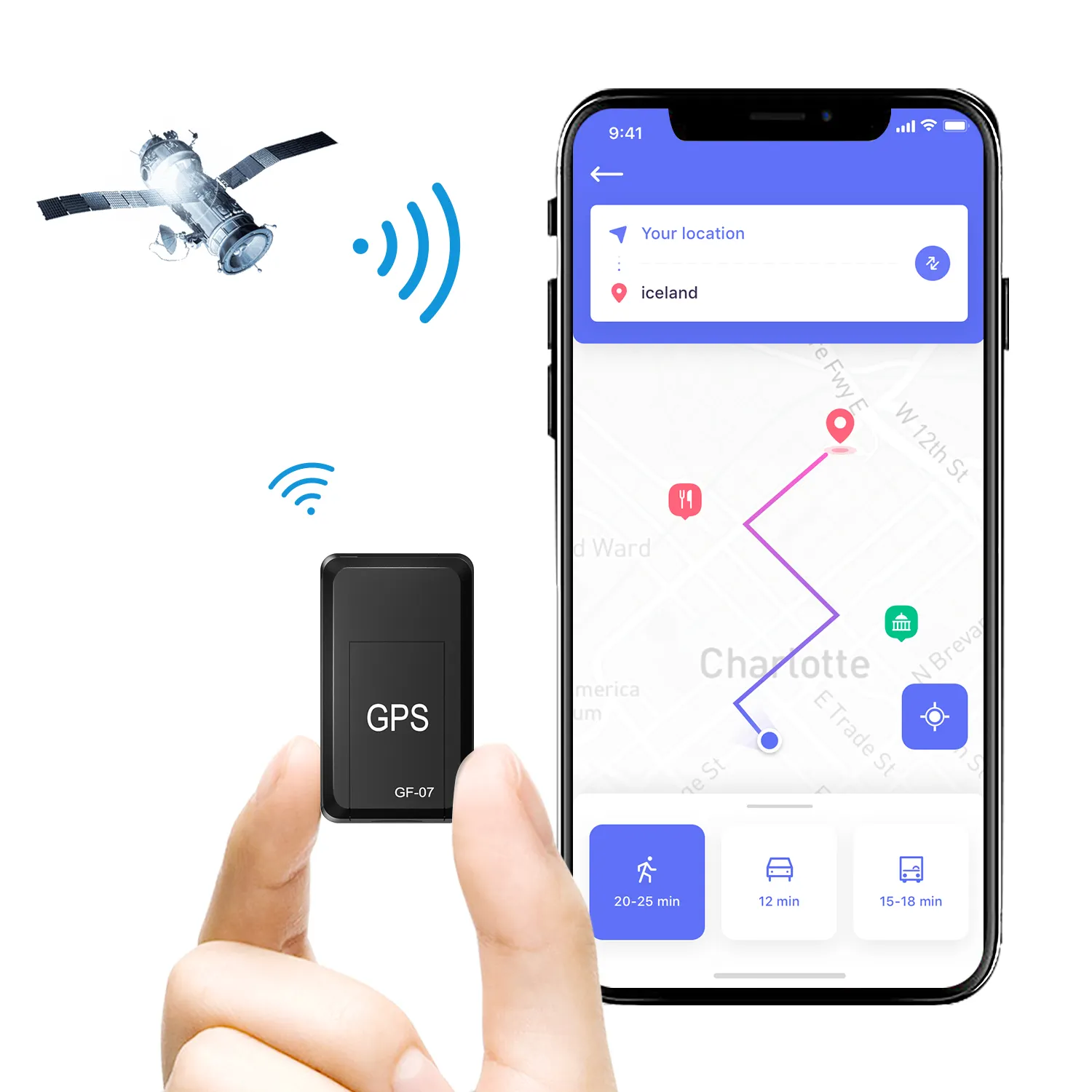 GF-07 جهاز تتبع صغير بنظام تحديد المواقع صغيرة صغيرة GPS المقتفي للمركبات سيارة متتبع تحديد المواقع للأطفال للدراجات النارية GSM سيم بطاقة جهاز تعقب