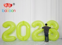 Ballon géant coloré en nylon de 2 m (78 pouces) avec numéro 2026 2027 personnalisé, pour le Nouvel An, les festivals, la décoration de la maison et les anniversaires