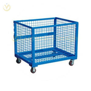 قفص شحن فولاذي بسعة 1000 كجم من يليان، ملحق للرافعة الشوكية، حاوية سلكية مطلية بالرش، مصنوعة من المعدن حسب الطلب - Product Image 4