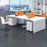 Bureau Partition Personnel Table 6 Personne Poste De Travail Moderne Modulaire Ouvert Plan 4 Personnes Places Postes De Travail pour Le Travail De Bureau Du Personnel