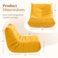 Canapé d'angle en tissu suédé jaune compressé canapé éponge haute densité dans une boîte canapé à Compression sous vide pour le salon