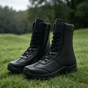 Vente de gros Bottes tactiques personnalisées pour hommes Chaussures d'extérieur hautes en cuir pour hommes - Product Image 1