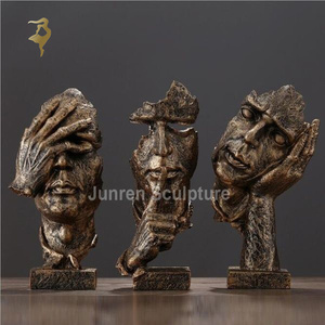 Galerie d'art Métal abstrait Célèbre Sculpture moderne en bronze Femme Yoga Statue - Product Image 5