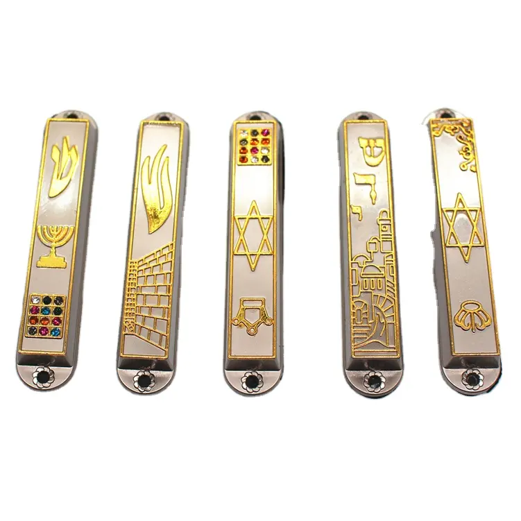 金属MEZUZAH Decalogue/Torah/Bible Designユダヤ教宗教Mezuzah