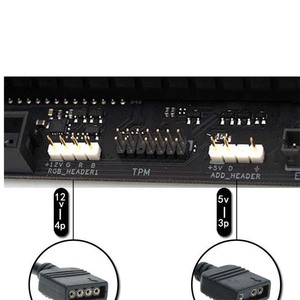 Cantell 12V 4Pin hembra a SM 4Pin macho placa base RGB adaptador Cable de conversión para <span class=keywords><strong>PC</strong></span> ordenador - Product Image 4