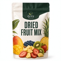 Sachet d'emballage personnalisé pour fruits lyophilisés, pochette à fermeture éclair verticale, emballage alimentaire séché haute barrière