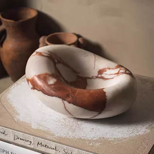 Bandeja Decorativa de Mármol de Alta Gama, Estilo Nórdico, Moderno, Vintage, Francés, para Sala de Estar, Estilo Wabi-Sabi - Product Image 4