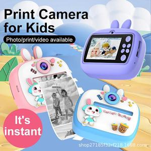 กล้องถ่ายรูปสำเร็จรูปสำหรับเด็ก Sweet Bunny พร้อมเลนส์คู่ สำหรับเด็กอายุ 3-6 ปี พิมพ์ภาพถ่ายและบันทึกวิดีโอได้ - Product Image 3