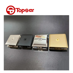 Brushed Nickel vát 0 độ lỗ trong kính phong cách phòng tắm hiện đại Wall Mount Heavy Duty bền vòi hoa sen cửa kính kẹp - Product Image 2