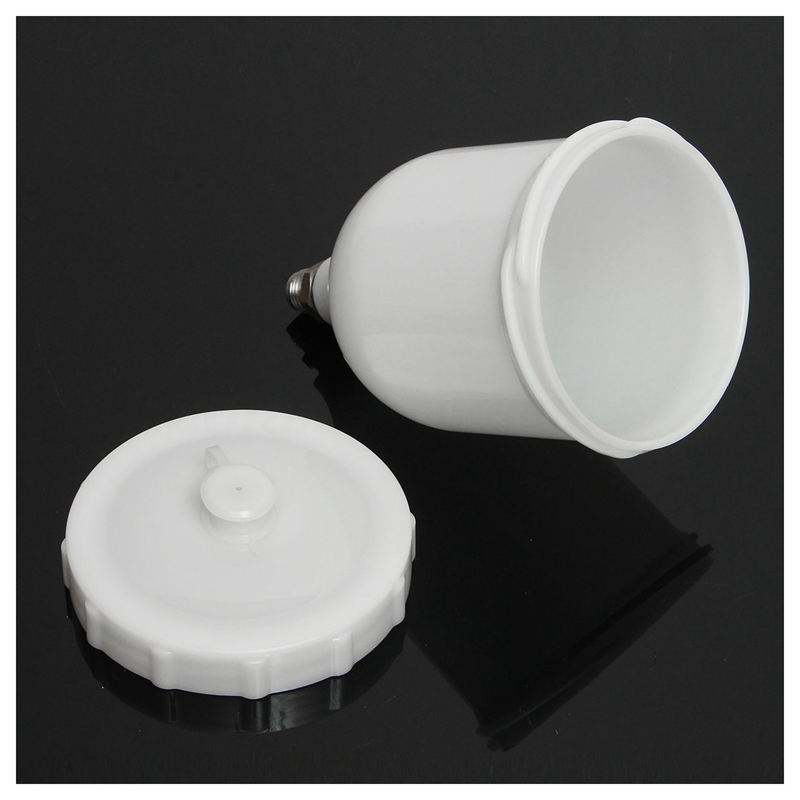 AES Industries Spray Gun Cup Gravity Feed 1 Liter Aluminum Snap-In Lid - Foto 2