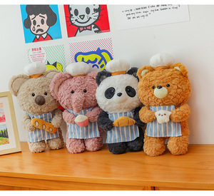 Peluche de dessin animé mignonne en gros, poupée de <span class=keywords><strong>cuisine</strong></span>, jouet en peluche câlin, ours en peluche, éléphant, koala, panda, cadeau d'anniversaire - Product Image 2