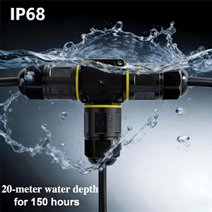 Conector Eléctrico Impermeable de Alta Calidad IP68 de 3 Pines, Cable de Cobre para Conexión de <span class=keywords><strong>Cables</strong></span>, para Sistemas de Energía Solar e Iluminación LED - Product Image 2