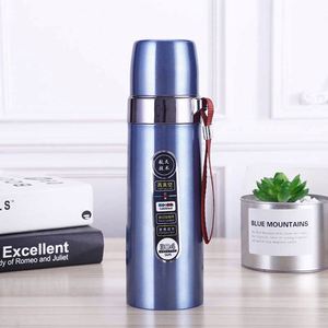 Stainless Steel Vacuum <b>Thermos</b> Flask Double Wall Insulated With Rope For Travel Modern Design 304 Material - Product Image 2