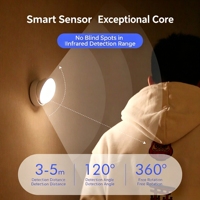 Lampu Sensor Gerak Dinding USB Isi Ulang untuk Dekorasi Koridor Kamar Tidur Lampu Kabinet Rumah