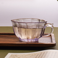 ArtFamily – Gobelet en verre moulé à la cire perdue, fait main, art personnalisé, décoration de luxe pour la maison, présentoir de table élégant, cadeau, service à thé, Jiangsu