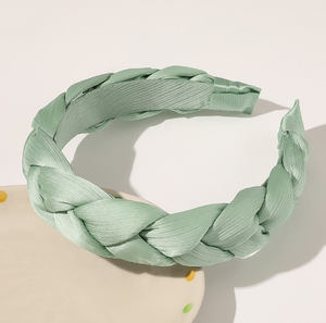 Aro de cabeza retro francés, color sólido, trenza giratoria, tendencia, trenzas monocromáticas, hebilla para cabeza - Product Image 5