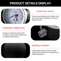 Diaphragm Pressure Gauge Plastic Case Copper Alloy Joint 0-18 bar 40-100mm Radial Axial Mount for Chemical Processing