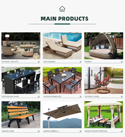 Chaise longue d'extérieur moderne en teck et en osier, canapé de jardin une place pour salle à manger, hôtel ou plage, mobilier de jardin durable