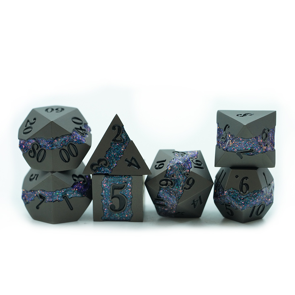 Set De 7 Dados De Metal Para D&D – Poliédricos En Aleación De Zinc Con Bolsa De Almacenamiento, Perfectos Para Juegos De Rol