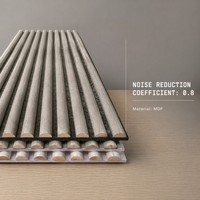 Panneaux acoustiques décoratifs pour murs intérieurs - Design moderne, respectueux de l'environnement, MDF PET NRC 0.8, imperméables, ignifuges, pour hôtels et appartements