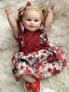Fille Blythe réaliste pas cher 18 pouces taille Crochet chiffon réaliste Mini Ual noël silicone bébé coup Reborn poupées - Product Image 5