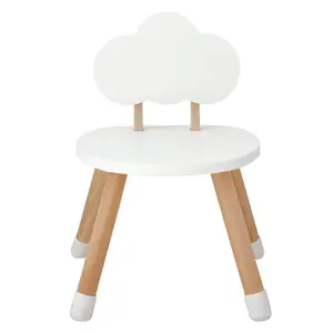 Kindergarten Nursery School Chairs Cute Animal Stoel Wood Baby Kids High Chair Study Cloud Bunny Kids Party Chairs