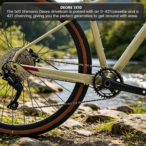 Bicicleta Híbrida de Aleación de Aluminio 700C Shimano Deore 11 Velocidades con Frenos de Disco Hidráulicos para Fitness Urbano - Product Image 4