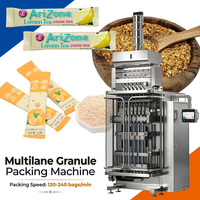 Machine d'emballage automatique multi-voies pour granulés en bande longue, machine d'emballage automatique pour granulés de thé au citron en sachet stick