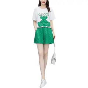 2022 Summer New Arrival Women Trend Fashion Designer Brand Clothing GG Women Short Sleeves Fashion Casual Long Two Pant Sets