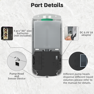 Distributeur automatique de <span class=keywords><strong>savon</strong></span> commercial CDWK en gros, 1L, pulvérisateur <span class=keywords><strong>d</strong></span>'alcool liquide, gel, mousse/pulvérisateur/<span class=keywords><strong>goutte</strong></span> à pompe, capteur automatique - Product Image 5