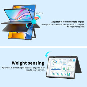 Ordinateur <span class=keywords><strong>portable</strong></span> de jeu <span class=keywords><strong>portable</strong></span> Full HD LED IPS 14/15,6/16/18,5 pouces 2026, nouveau, avec support extensible, poste de travail mobile, moniteur double écran - Product Image 6