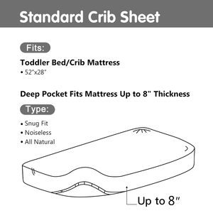 Lenzuolo per Culla in Cotone Biologico GOTS con Angoli Elasticizzati 52x28 CPC OEKO-TEX REACH per Materasso Standard Biancheria da Letto per <span class=keywords><strong>Neonati</strong></span> - Product Image 3