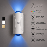 Lampe murale LED à triple induction RGB 16 couleurs pour chambre à coucher, lumière d'ambiance nocturne