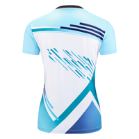 Baju olahraga Regular wanita, kaus latihan reguler tim tenis meja profesional bernapas Slim Fit