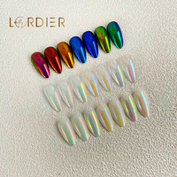 Aurore — poudre colorée pour ongles, produit pour manucure, Nail art, disponible en 7 couleurs, acrylique, chrome